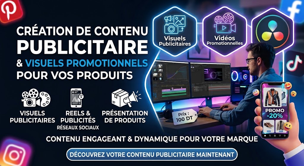 Création de contenu publicitaire pour vos produits et votre marque